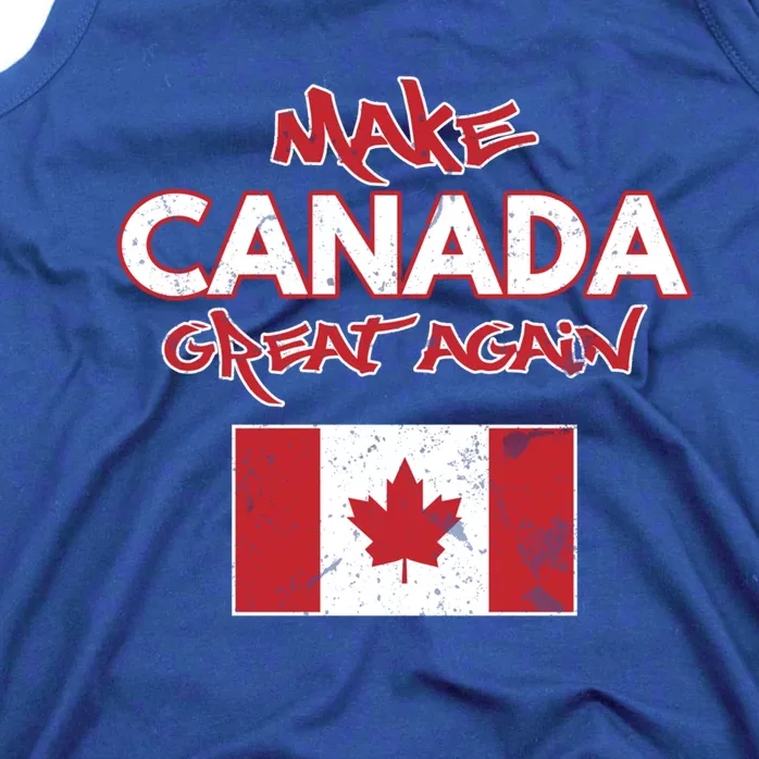 Make Canada Great Again Design Funny Canadian Flag Mcga Funny Gift Tank Top