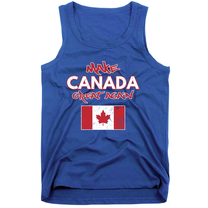 Make Canada Great Again Design Funny Canadian Flag Mcga Funny Gift Tank Top