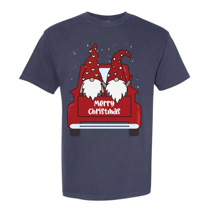 Merry Christmas Gnome Holiday Cute Garment-Dyed Heavyweight T-Shirt