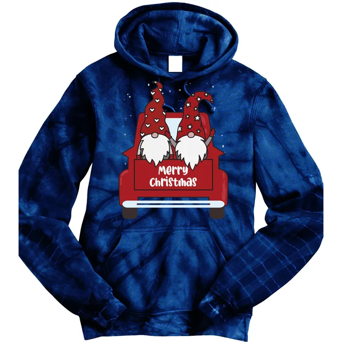 Merry Christmas Gnome Holiday Cute Tie Dye Hoodie