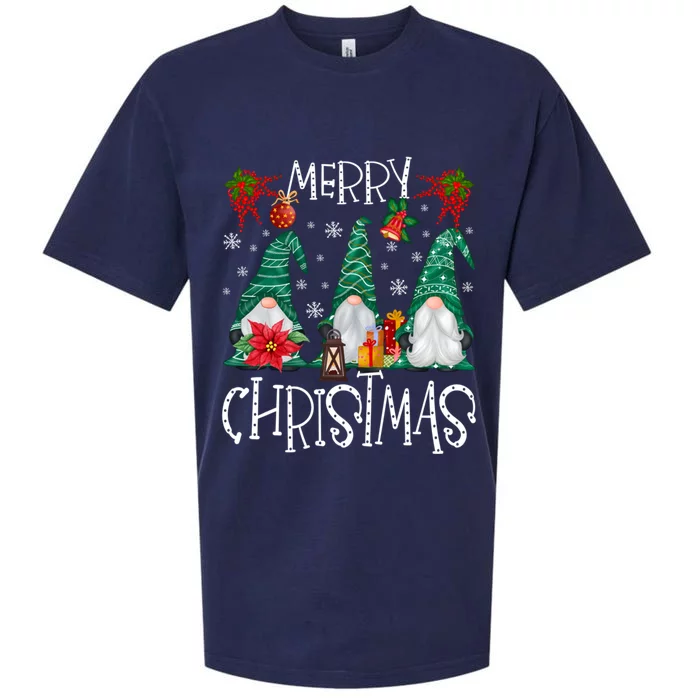 Merry Christmas Gnome Family Light Christmas Gift Sueded Cloud Jersey T-Shirt