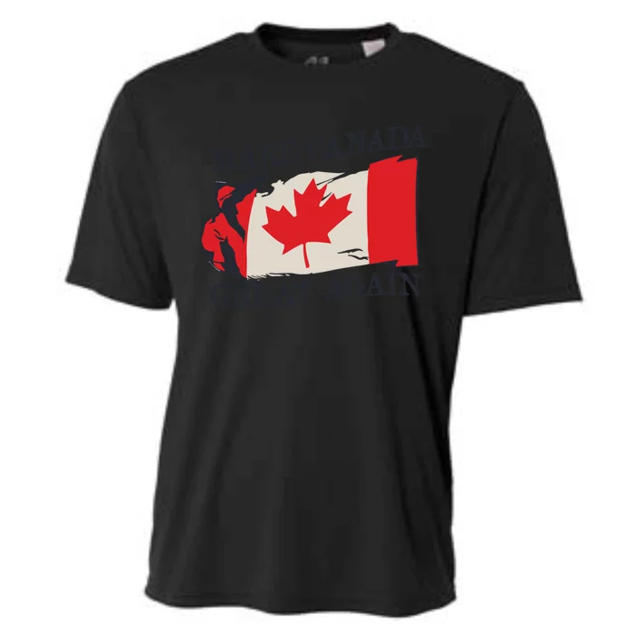 Make Canada Great Again Design Funny Canadian Flag Mcga Meaningful Gift Cooling Performance Crew T-Shirt