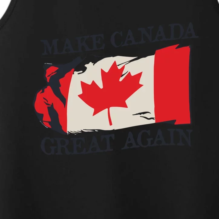 Make Canada Great Again Design Funny Canadian Flag Mcga Meaningful Gift Performance Tank