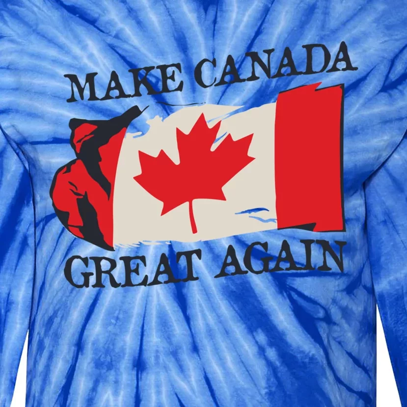 Make Canada Great Again Design Funny Canadian Flag Mcga Meaningful Gift Tie-Dye Long Sleeve Shirt