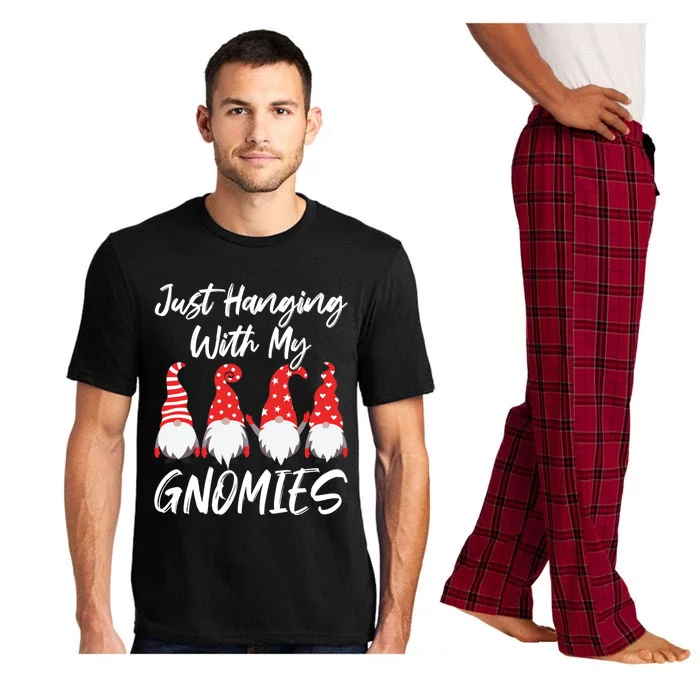 Merry Christmas Gnomes Great Gift Just Hanging With My Gnomies Cute Gift Pajama Set