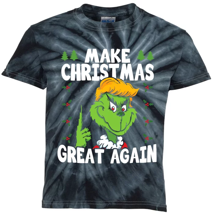 Make Christmas Great Again Donald Trump Xmas Funny Gift Kids Tie-Dye T-Shirt