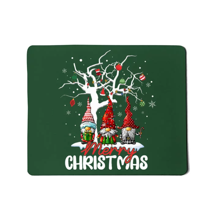 Merry Christmas Gnomes Xmas Family Mousepad