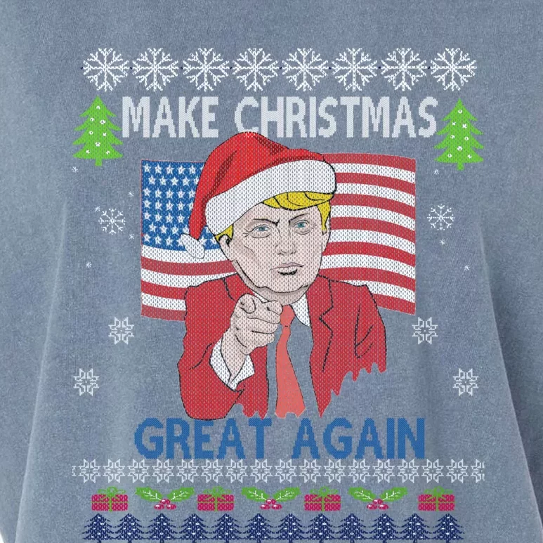 Make Christmas Great Again Ugly Christmas Party Sweater Funny Gift Garment-Dyed Women's Muscle Tee