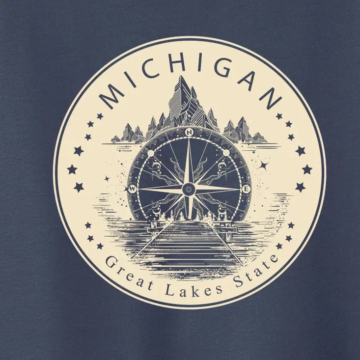 Michigan Compass Great Lake State MI Pride USA Toddler T-Shirt