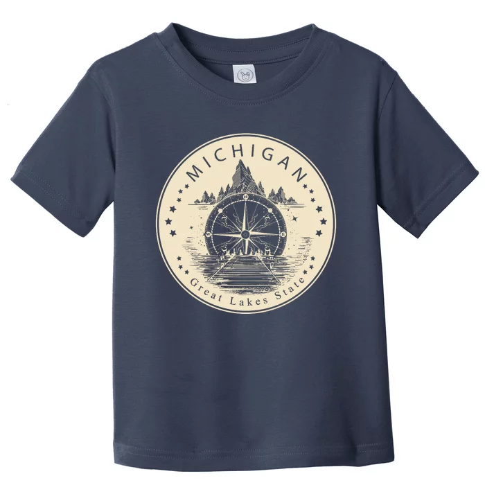 Michigan Compass Great Lake State MI Pride USA Toddler T-Shirt