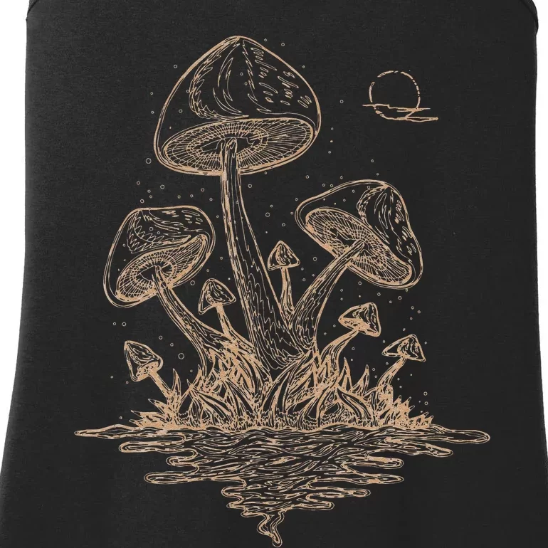 Mushroom Cottagecore Goblincore Aesthetic Fungi Ladies Essential Tank