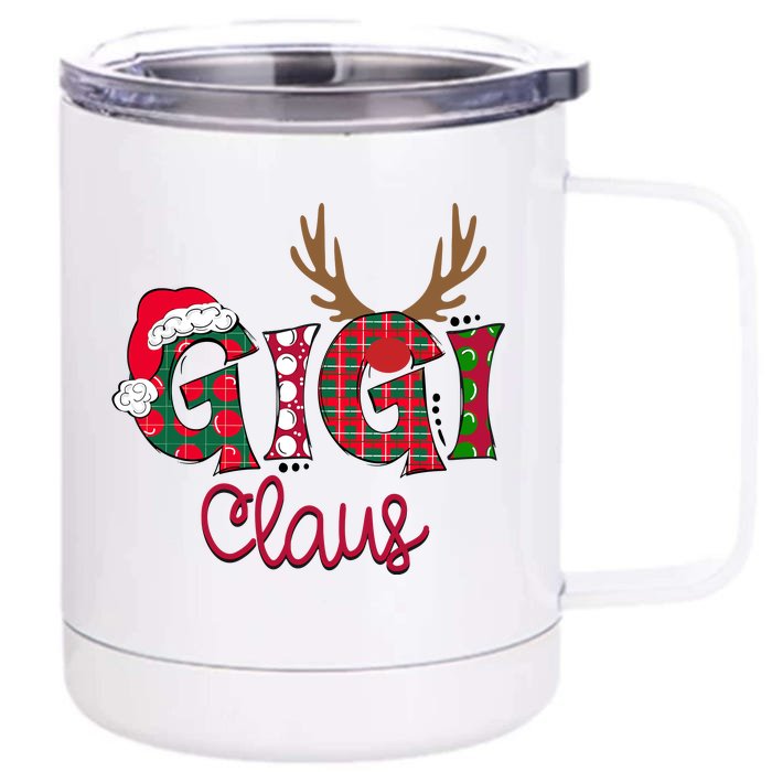 Merry Christmas Gigi Claus Front & Back 12oz Stainless Steel Tumbler Cup