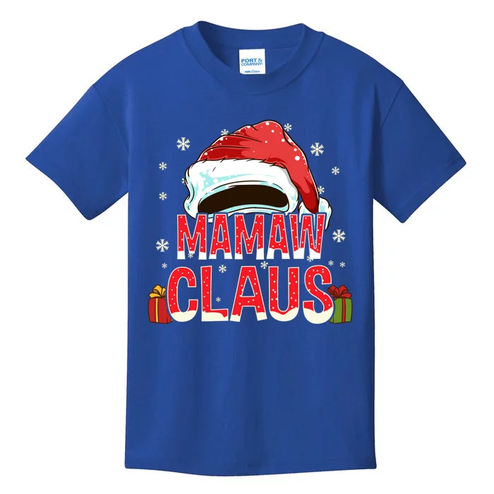 Mamaw Claus Group Funny Gift Matching Family Christmas Gift Kids T-Shirt