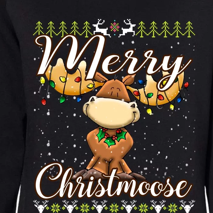 Merry Christmoose Gift Moose Christmas Gift Womens California Wash Sweatshirt