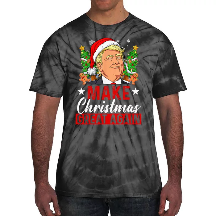 Make Christmas Great Again Funny Trump Ugly Christmas Tie-Dye T-Shirt