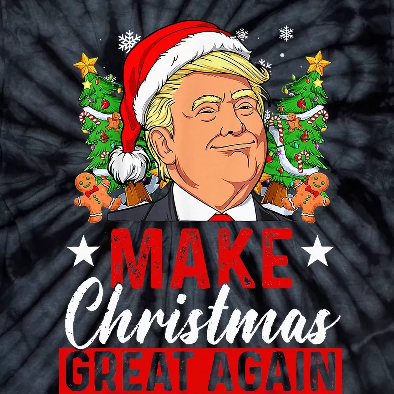 Make Christmas Great Again Funny Trump Ugly Christmas Tie-Dye T-Shirt