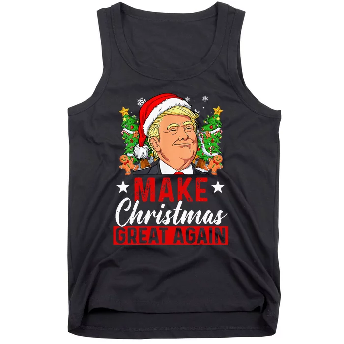 Make Christmas Great Again Funny Trump Ugly Christmas Tank Top