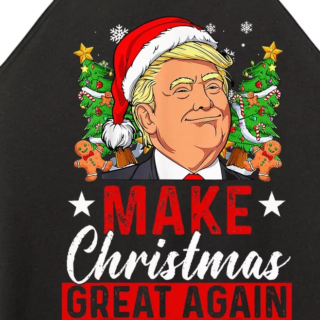 Make Christmas Great Again Funny Trump Ugly Christmas Women’s Perfect Tri Rocker Tank