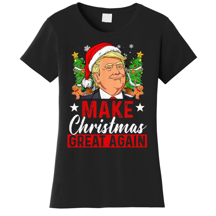 Make Christmas Great Again Funny Trump Ugly Christmas Women's T-Shirt