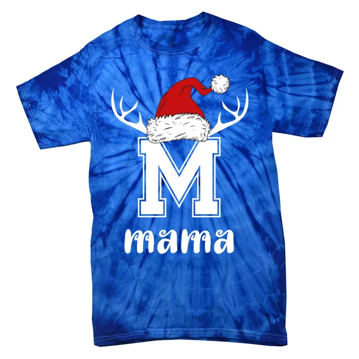 Mama Christmas Gift Mama Xmas Santa Matching Group Gift Tie-Dye T-Shirt