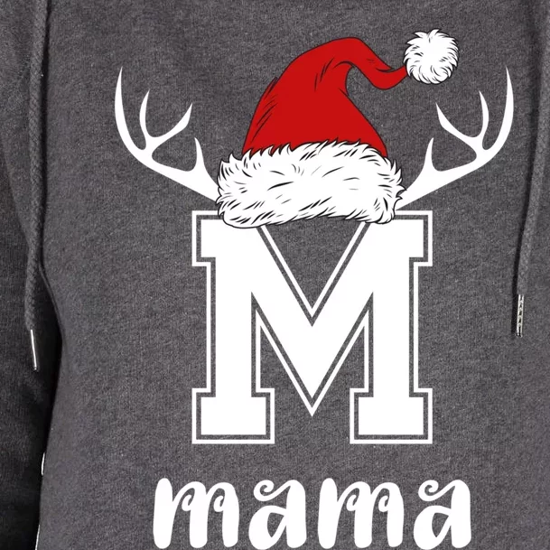 Mama Christmas Gift Mama Xmas Santa Matching Group Gift Womens Funnel Neck Pullover Hood