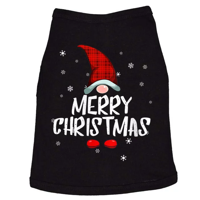 Merry Christmas Gnome Family Christmas Pajama Xmas Gnome Doggie Tank