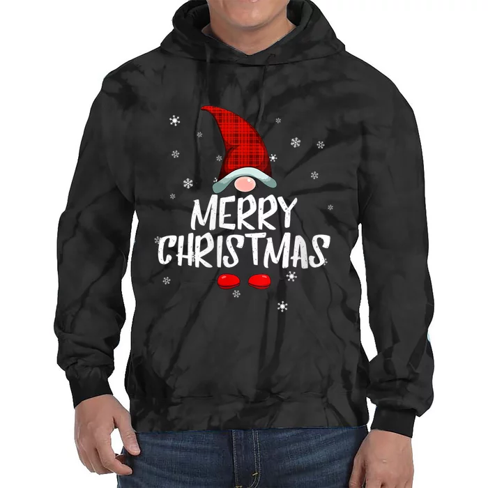 Merry Christmas Gnome Family Christmas Pajama Xmas Gnome Tie Dye Hoodie