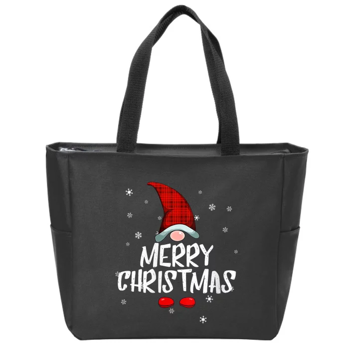 Merry Christmas Gnome Family Christmas Pajama Xmas Gnome Zip Tote Bag