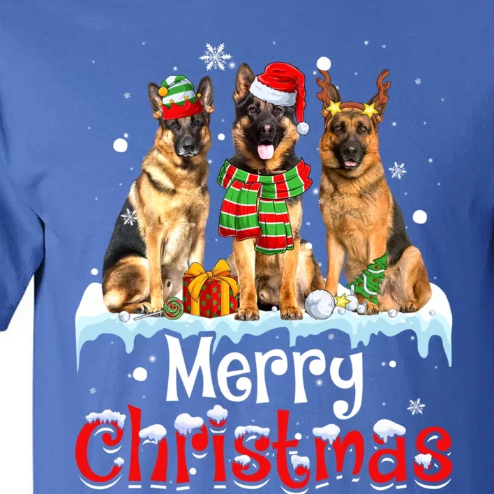 Merry Christmas Ger Shepherd Dog Squad Santa Dog Xmas Meaningful Gift Tall T-Shirt