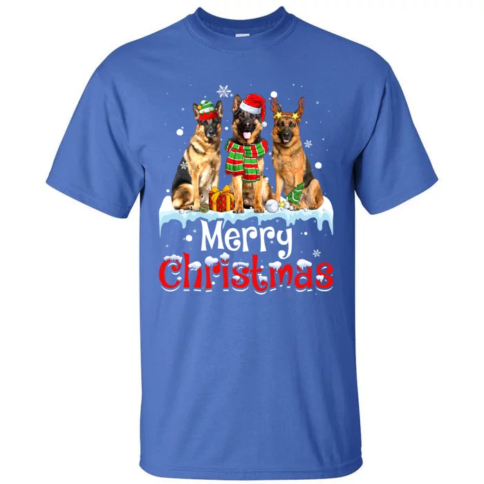 Merry Christmas Ger Shepherd Dog Squad Santa Dog Xmas Meaningful Gift Tall T-Shirt