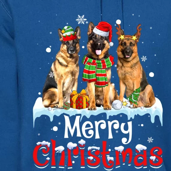 Merry Christmas Ger Shepherd Dog Squad Santa Dog Xmas Meaningful Gift Premium Hoodie