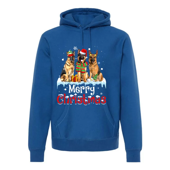 Merry Christmas Ger Shepherd Dog Squad Santa Dog Xmas Meaningful Gift Premium Hoodie