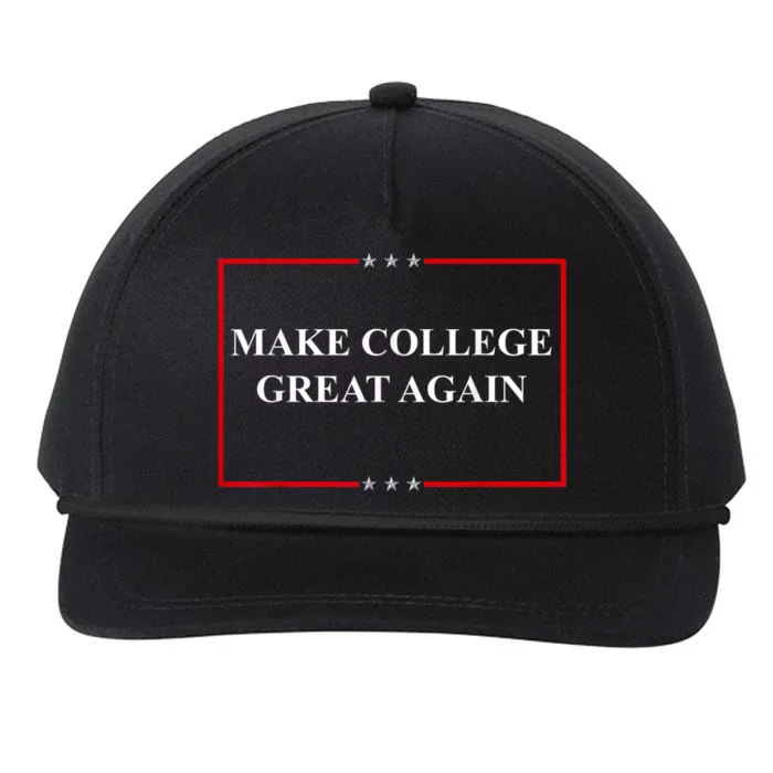 Make College Great Again Snapback Five-Panel Rope Hat