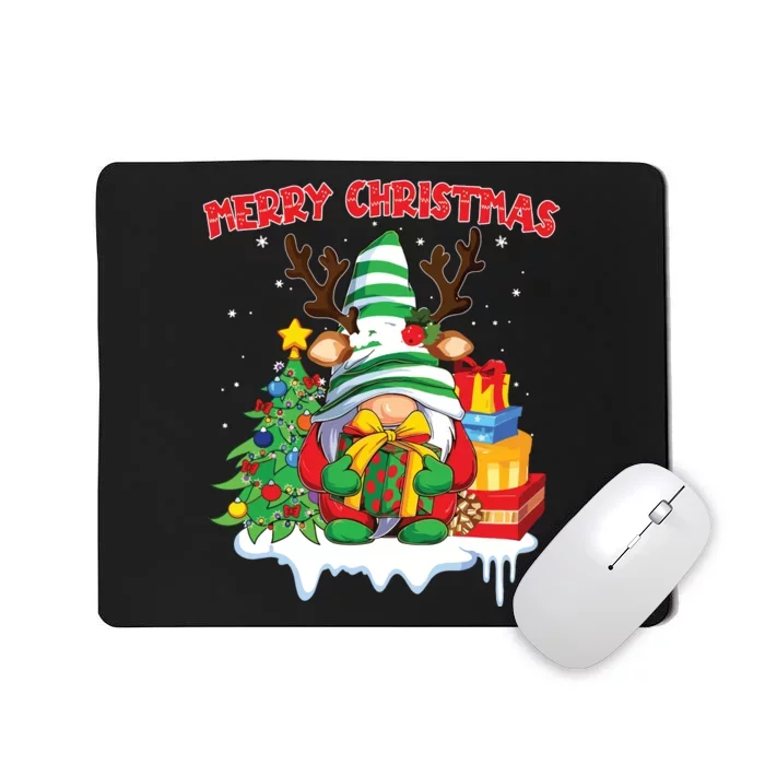 Merry Christmas Gnome Family Christmas Mousepad