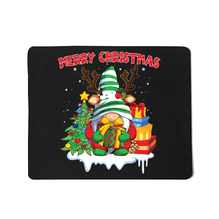 Merry Christmas Gnome Family Christmas Mousepad