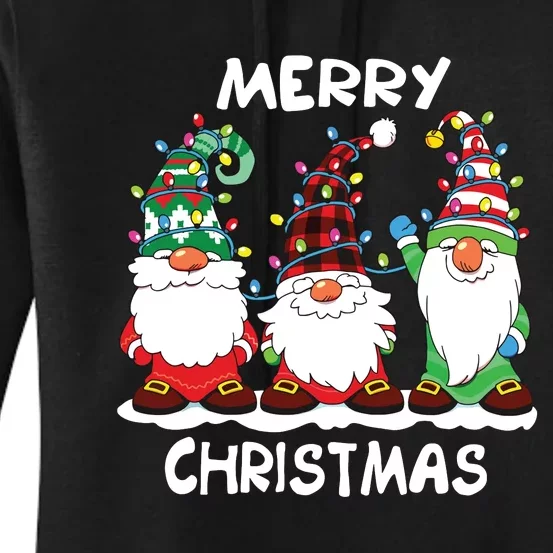 Merry Christmas Gnomes Xmas Family Women's Pullover Hoodie