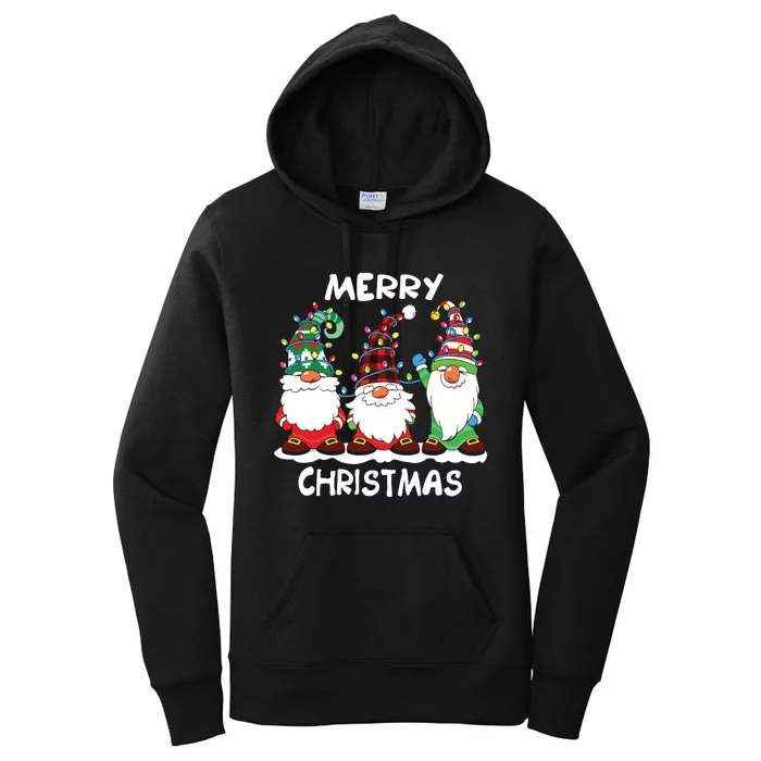 Merry Christmas Gnomes Xmas Family Women's Pullover Hoodie