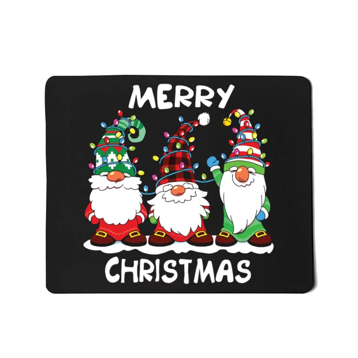 Merry Christmas Gnomes Xmas Family Mousepad