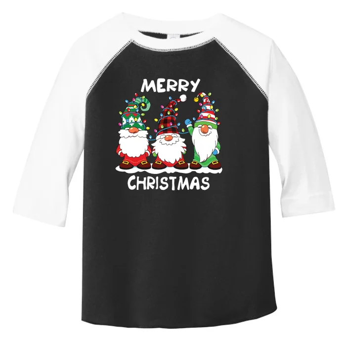 Merry Christmas Gnomes Xmas Family Toddler Fine Jersey T-Shirt