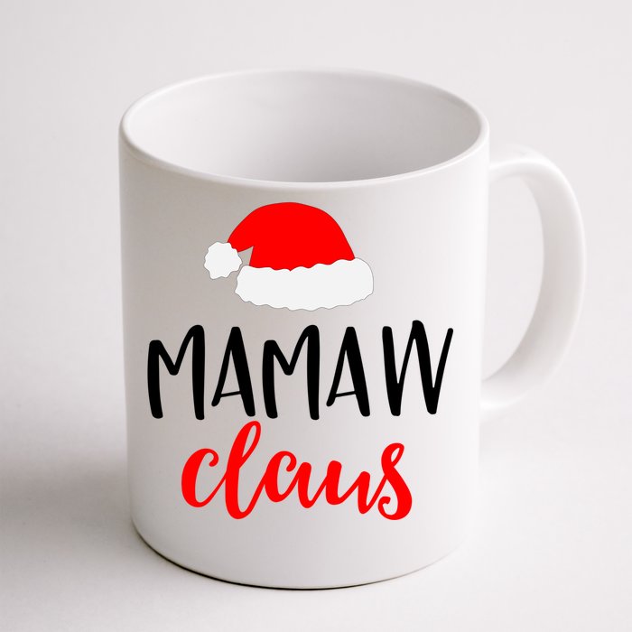 Mamaw Claus Gift Funny Christmas Pajamas Pjs Grandma Gift Front & Back Coffee Mug