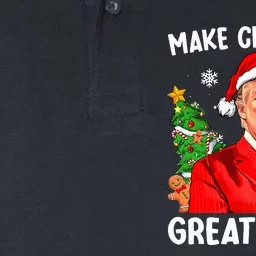 Make Christmas Great Again Funny Santa Trump 2024 Xmas Softstyle Adult Sport Polo