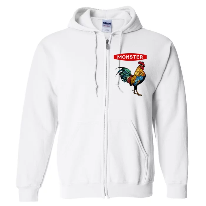 Monster Cock Gift Funny Big Dick Energy Gift Full Zip Hoodie