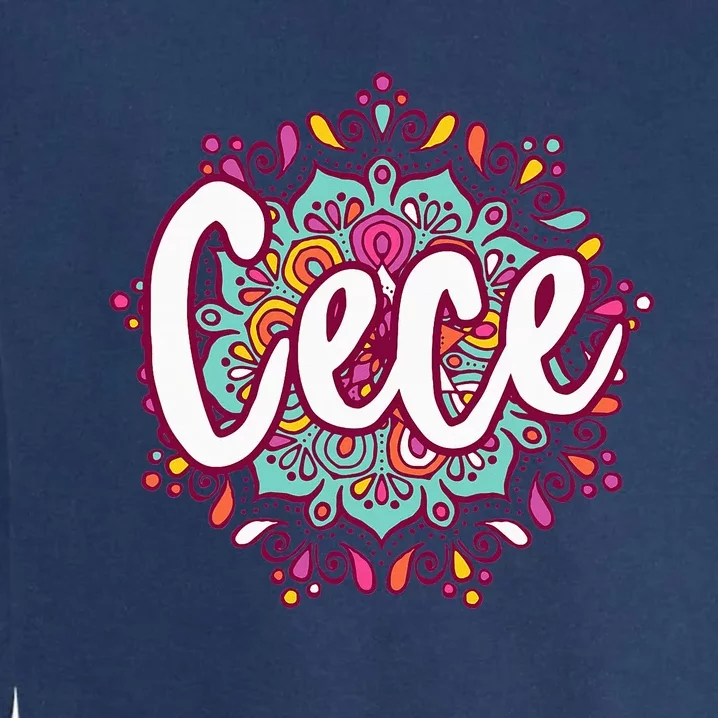 Mandala Cece  Grandma Christmas Birthday Mothers Day Garment-Dyed Sweatshirt