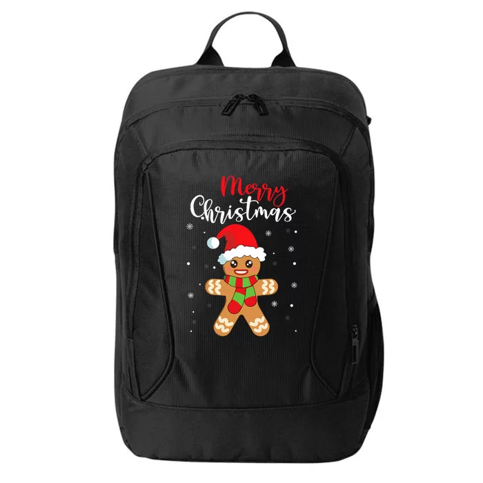 Merry Christmas Gingerbread Man City Backpack