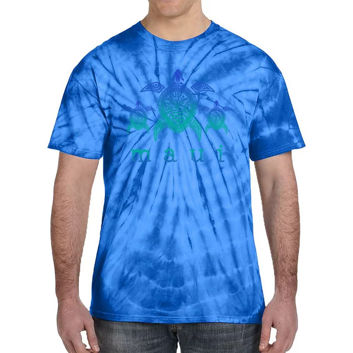 Maui Cool Gift Hawaii Sea Turtles Hawaiian Scuba Diving Souvenir Funny Gift Tie-Dye T-Shirt