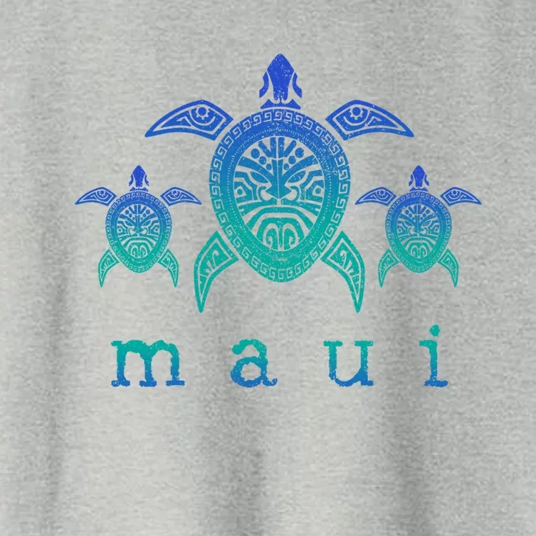 Maui Cool Gift Hawaii Sea Turtles Hawaiian Scuba Diving Souvenir Funny Gift Women's Crop Top Tee