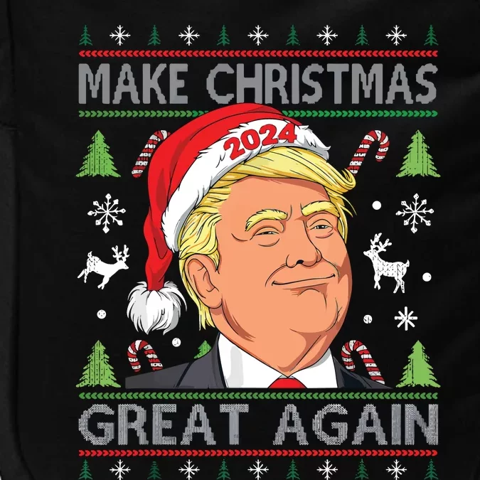 Make Christmas Great Again Ugly Funny Trump 2024 Impact Tech Backpack