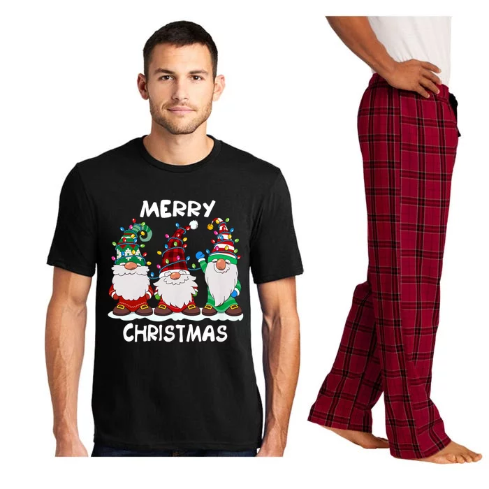 Merry Christmas Gnomes Xmas Family Pajama Set