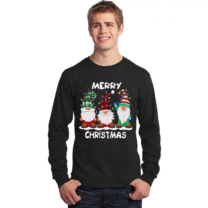 Merry Christmas Gnomes Xmas Family Tall Long Sleeve T-Shirt