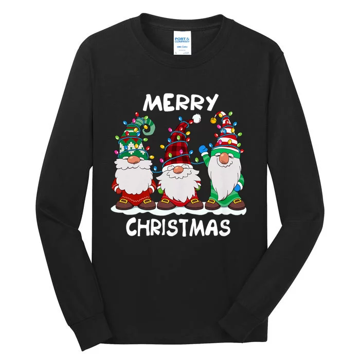 Merry Christmas Gnomes Xmas Family Tall Long Sleeve T-Shirt